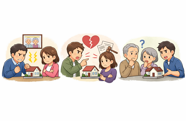 共有名義の不動産はどう売る？相続・離婚・親子共有で揉めやすい3つの注意点│吉川市の不動産売却ならクルーハウジング