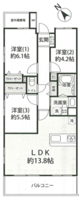 間取り：3LDK 